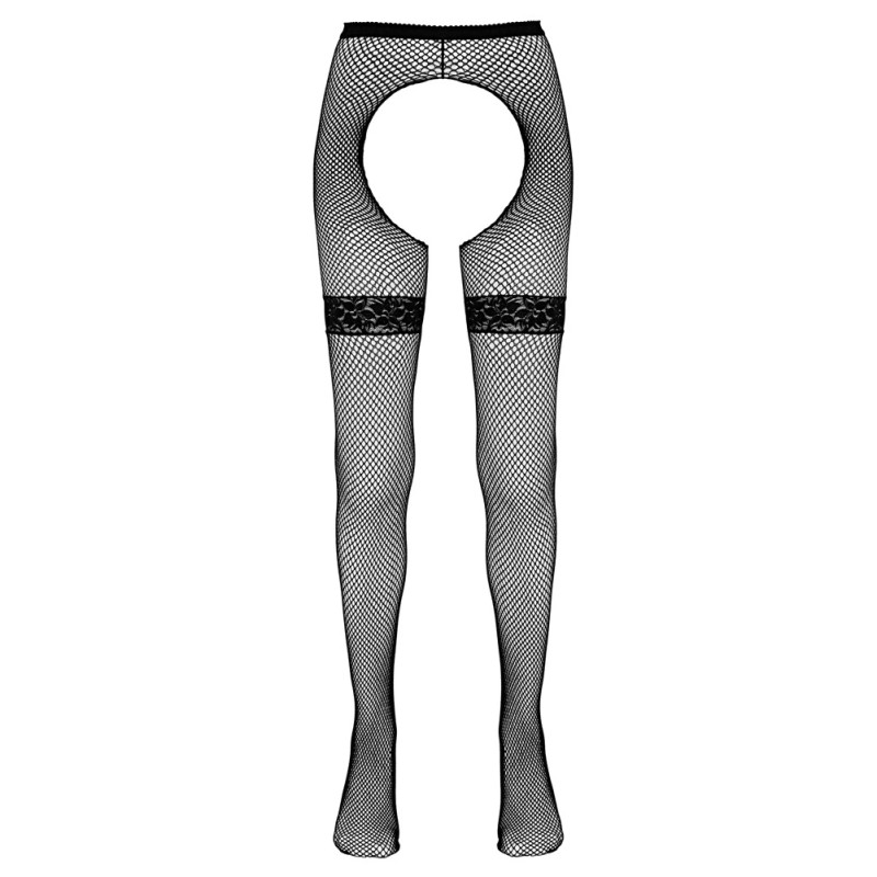 Cottelli LEGWEAR - Rajstopy Do Pończoch Kabaretki Czarne S/M